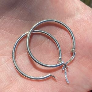 Sterling silver hoop earrings